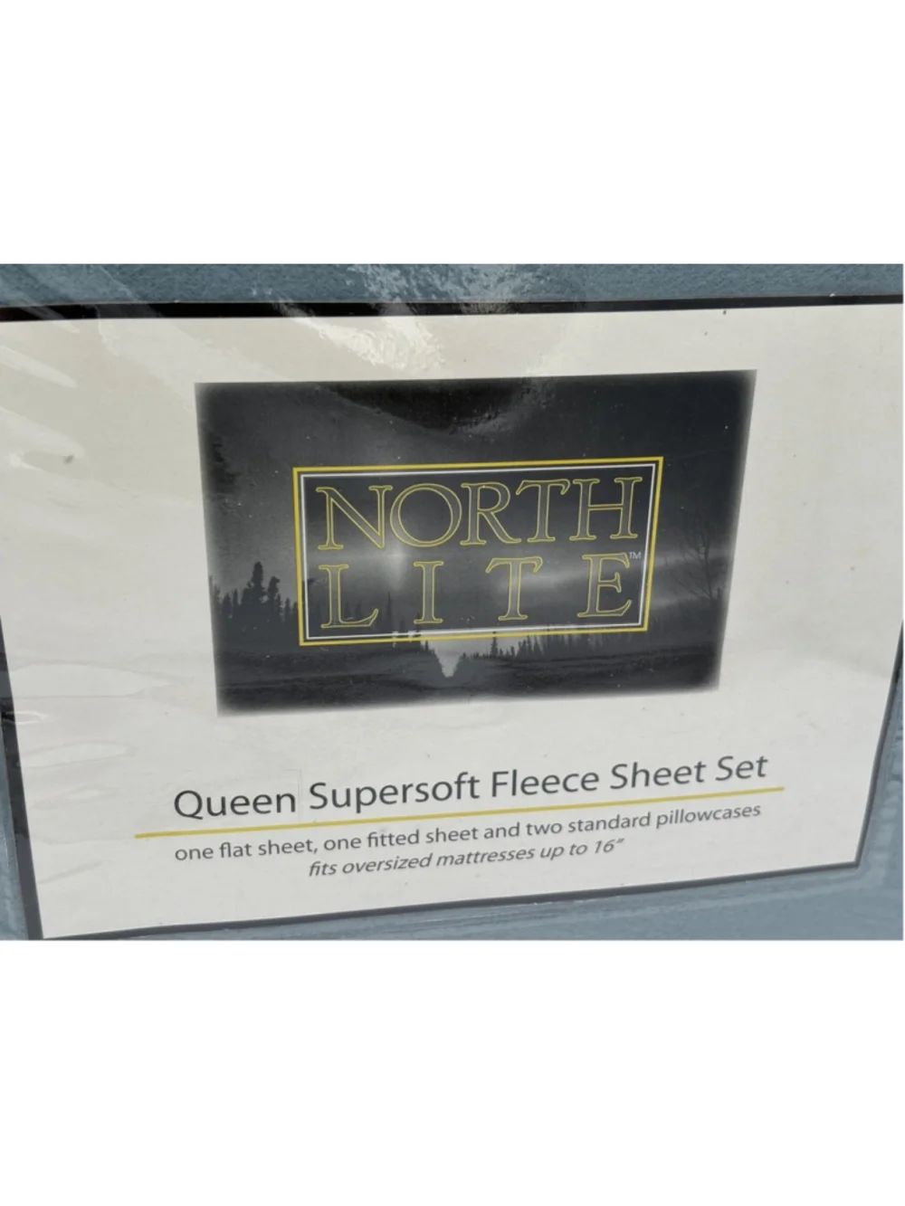 Queen Size Super Soft Fleece Sheet Set Deep Sage Green by NORTH LITE